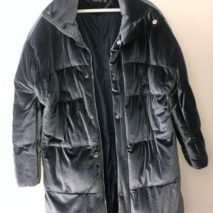 Midnight navy blue puffer coat
